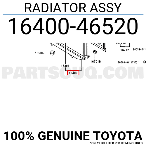 RADIATOR ASSY 1640046520 | Toyota Parts | PartSouq