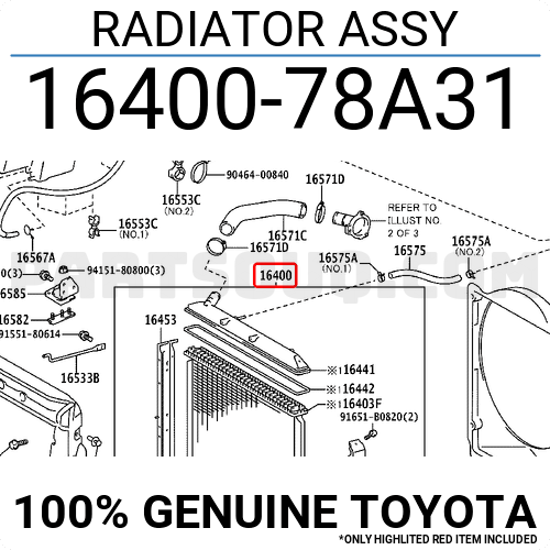 RADIATOR ASSY 1640078A31 | Toyota Parts | PartSouq
