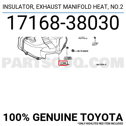 INSULATOR, EXHAUST MANIFOLD HEAT, NO.2 1716838030 | Toyota Parts | PartSouq