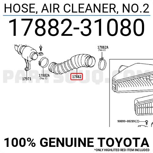 HOSE, AIR CLEANER, NO.2 1788231080 | Toyota Parts | PartSouq