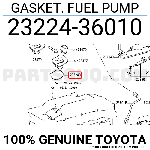 GASKET, FUEL PUMP 2322436010 | Toyota Parts | PartSouq