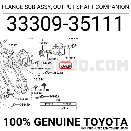 FLANGE SUB-ASSY 3330935112 | Toyota Parts | PartSouq