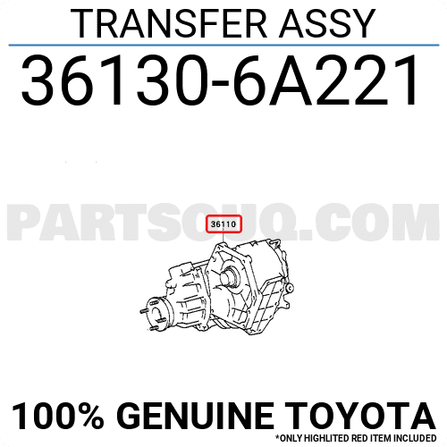 Transfer Assembly Without Motor Shift Lever