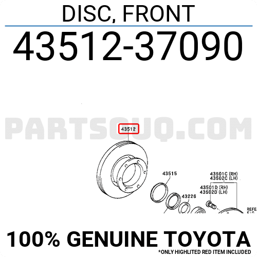 DISC FR 4351237091 | HINO Parts | PartSouq