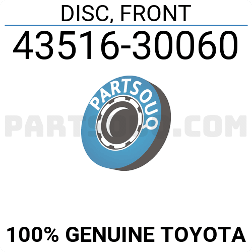 DISC, FRONT 4351630060 | Toyota Parts | PartSouq