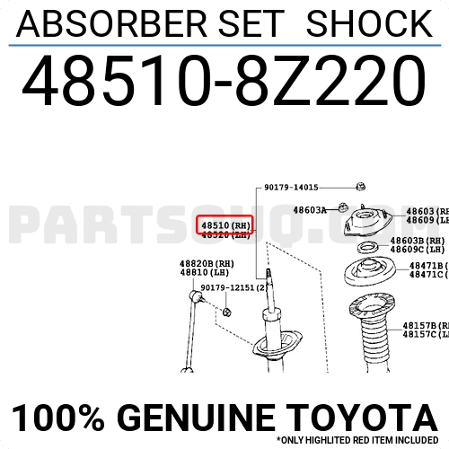 おまとめ出品！ ABSORBER ASSY SHOCK 48530BZ240 | Toyota Parts | PartSouq