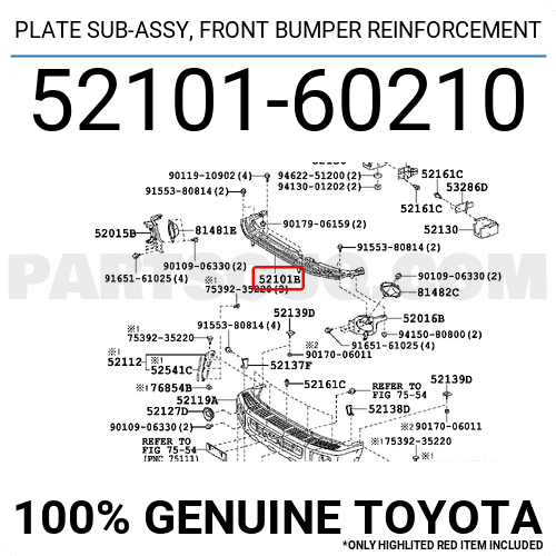 PLATE SUB-ASSY FR 5210160230 | Toyota Parts | PartSouq