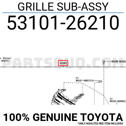 Toyota 88570-28110 Air Outlet Grille Sub Assembly 