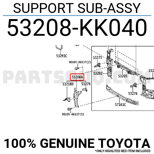 SUPPORT SUB-ASSY 53208KK040 | Toyota Parts | PartSouq