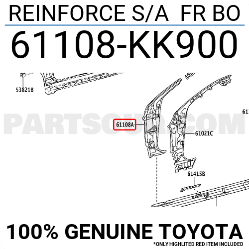 REINFORCE S/A FR BO 61108KK900 | Toyota Parts | PartSouq