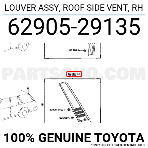 LOUVER, SIDE VENT RH