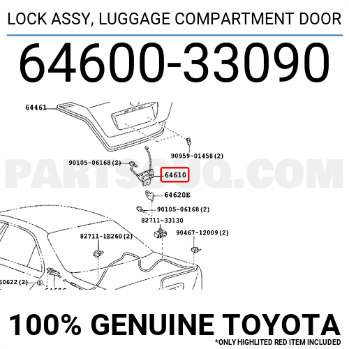 Toyota SU003-05802 Luggage Door Closer Assembly 