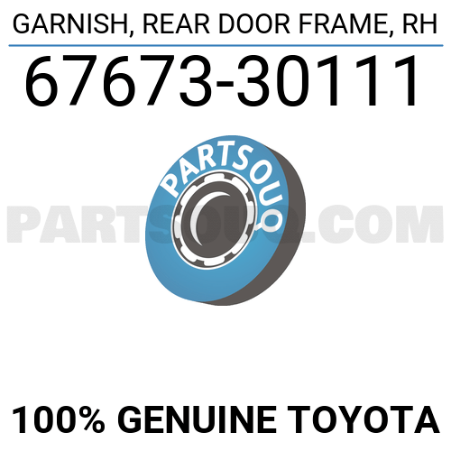 Garnish Rear Door Frame Rh Toyota Parts Partsouq