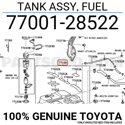 TANK ASSY, FUEL 7700128522 | Toyota Parts | PartSouq