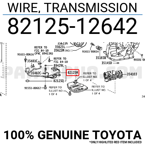 WIRE, TRANSMISSION 8212512642 | Toyota Parts | PartSouq