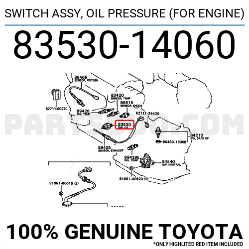 Switch assy oil best sale pressure