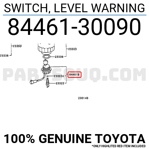 SWITCH, LEVEL WARNING 8446130090 Toyota Parts PartSouq