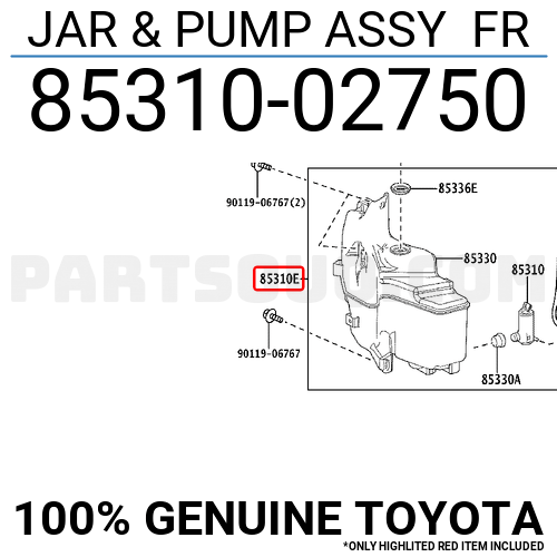 Jar And Pump Assy Fr 8531002750 Toyota Parts Partsouq