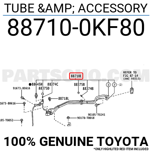 TUBE & ACCESSORY 887100KF80 | Toyota Parts | PartSouq