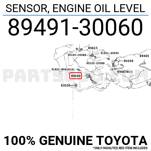 SENSOR, ENGINE OIL LEVEL 8949130061 | Toyota Parts | PartSouq