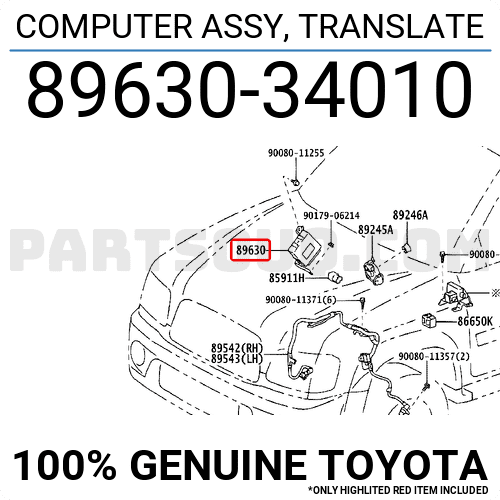 COMPUTER ASSY, TRANSLATE 8963034010 | Toyota Parts | PartSouq