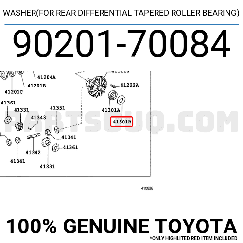 WASHER(FOR REAR DIFFERENTIAL TAPERED ROLLER BEARING) 9020170084 ...