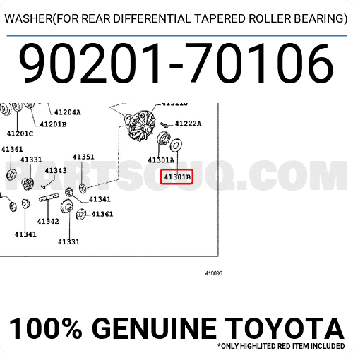 WASHER(FOR REAR DIFFERENTIAL TAPERED ROLLER BEARING) 9020170106 ...