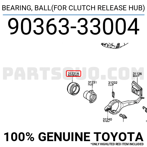 TOYOTA 90363-33004 Clutch Release Hub Ball Bearing