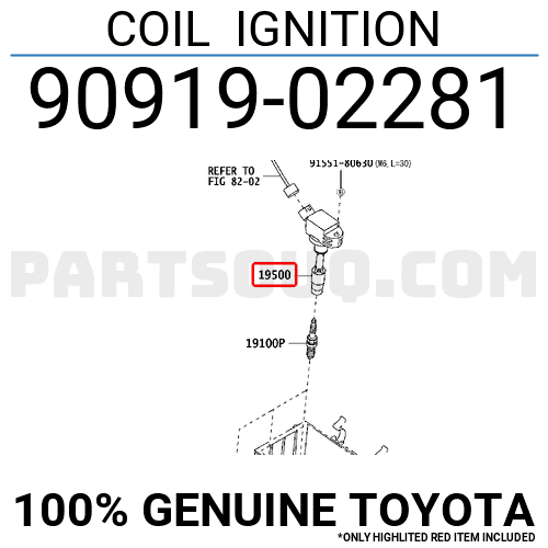 COIL IGNITION 9091902281 | Toyota Parts | PartSouq
