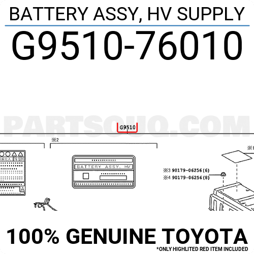 BATTERY ASSY, HV SUPPLY G951076012 | Toyota Parts | PartSouq