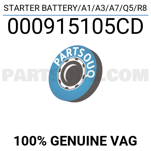 STARTER BATTERY/A1/A3/A7/Q5/R8 000915105CD | VAG Parts | PartSouq