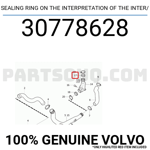 SEALING RING ON THE INTERPRETATION OF THE INTER/ 30778628 | Volvo Parts ...