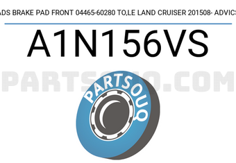 ADVICS A1N156VS ADS BRAKE PAD FRONT 04465-60280 TO,LE LAND CRUISER 201508- ADVICS
