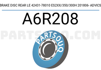 ADVICS A6R208 BRAKE DISC REAR LE 42431-78010 ES2XX/350/300H 201806- ADVICS
