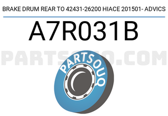 ADVICS A7R031B BRAKE DRUM REAR TO 42431-26200 HIACE 201501- ADVICS