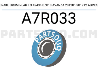 ADVICS A7R033 BRAKE DRUM REAR TO 42431-BZ010 AVANZA 201201-201912 ADVICS