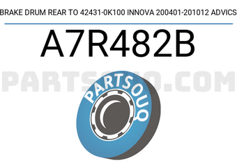 ADVICS A7R482B BRAKE DRUM REAR TO 42431-0K100 INNOVA 200401-201012 ADVICS