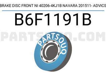 ADVICS B6F1191B BRAKE DISC FRONT NI 40206-4KJ1B NAVARA 201511- ADVICS
