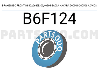 ADVICS B6F124 BRAKE DISC FRONT NI 40206-EB300,40206-EA00A NAVARA 200501-200506 ADVICS