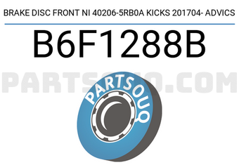ADVICS B6F1288B BRAKE DISC FRONT NI 40206-5RB0A KICKS 201704- ADVICS