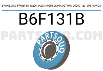 ADVICS B6F131B BRAKE DISC FRONT NI 40206-JA00A,40206-JN90A ALTIMA 200601-201205 ADVICS