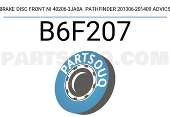 ADVICS B6F207 BRAKE DISC FRONT NI 40206-3JA0A PATHFINDER 201306-201409 ADVICS