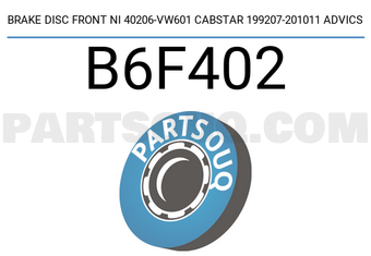ADVICS B6F402 BRAKE DISC FRONT NI 40206-VW601 CABSTAR 199207-201011 ADVICS