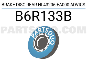 ADVICS B6R133B BRAKE DISC REAR NI 43206-EA000 ADVICS