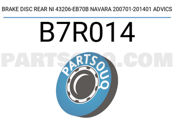 ADVICS B7R014 BRAKE DISC REAR NI 43206-EB70B NAVARA 200701-201401 ADVICS