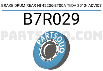 ADVICS B7R029 BRAKE DRUM REAR NI 43206-ET00A TIIDA 2012- ADVICS