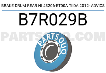 ADVICS B7R029B BRAKE DRUM REAR NI 43206-ET00A TIIDA 2012- ADVICS