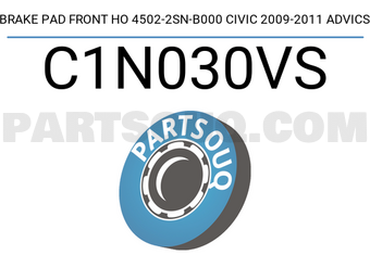 ADVICS C1N030VS BRAKE PAD FRONT HO 4502-2SN-B000 CIVIC 2009-2011 ADVICS