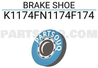 AFI K1174FN1174F174 BRAKE SHOE