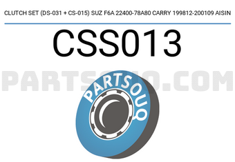 AISIN CSS013 CLUTCH SET (DS-031 + CS-015) SUZ F6A 22400-78A80 CARRY 199812-200109 AISIN